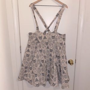 one of a kind handmade pinafore skirt 💀🧙‍♀️